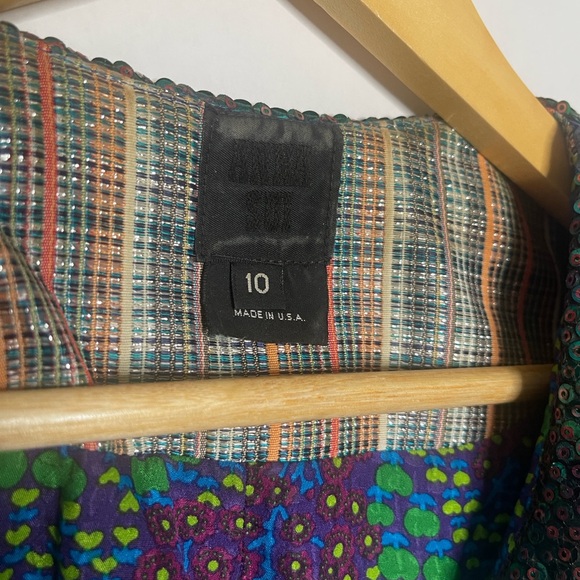 Anna Sui Multicolor Sequin-Trim Blazer - Picture 2 of 5